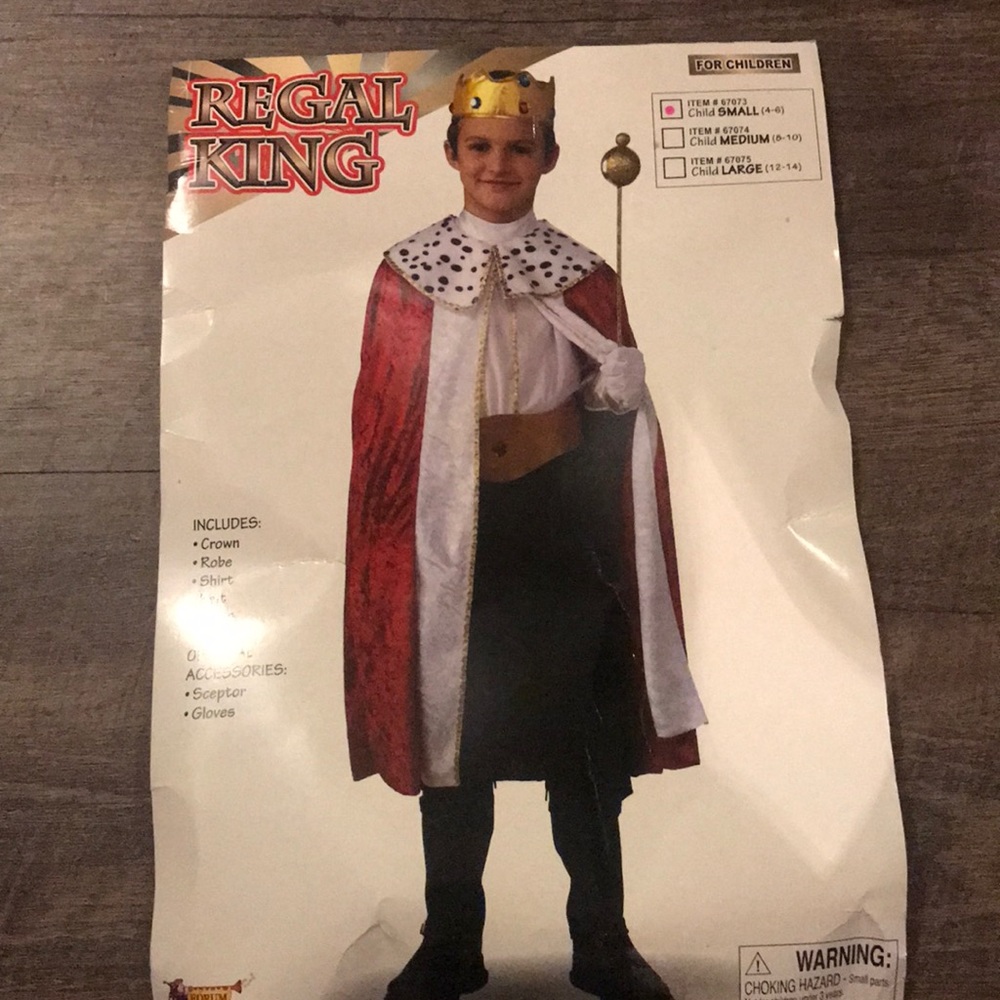 Regal king Halloween costume